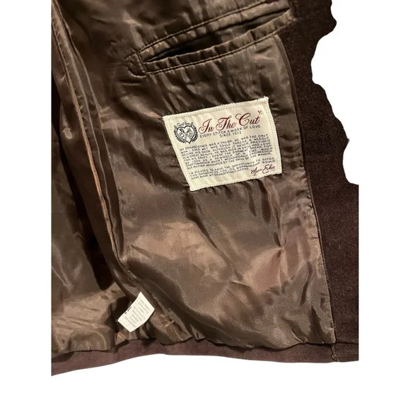 Vintage Marc Ecko Velvet Cut & Sew Chocolate Brown Blazer Size XL Men's Piping - Picture 7 of 11